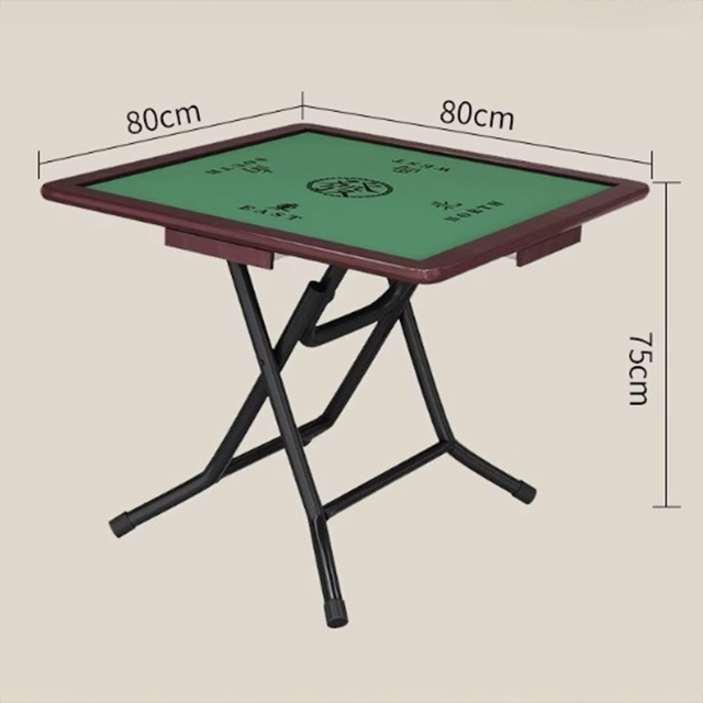A024-03 Essential Folding Mahjong Table 80cm with Drawer & Foldable Legs