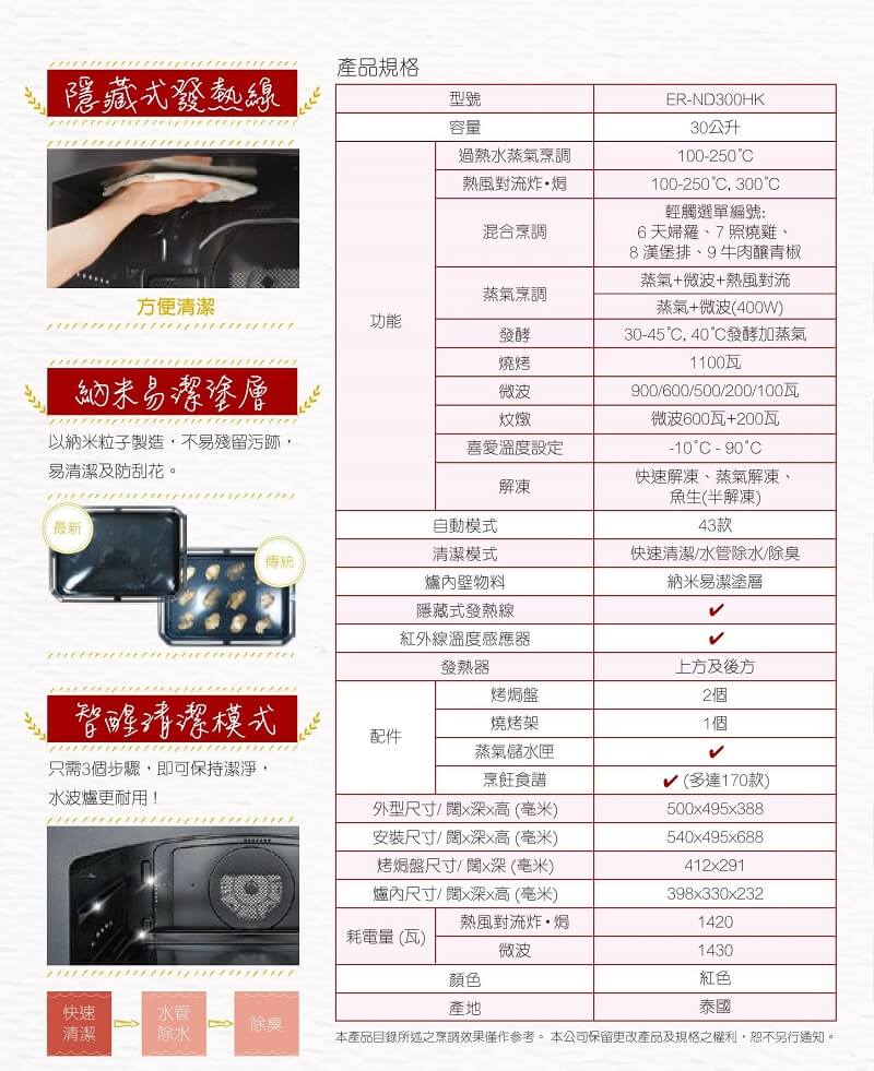 A021-02 TOSHIBA ER-ND300HK 30L Steam Convection Microwave Oven