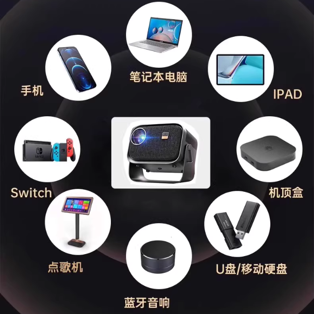 A011-07 📽️ Switch K6 Portable Home Projector (International Version)
