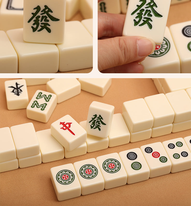 A024-04 Ivory-Colored Mahjong Tiles – 30mm / 40mm / 42mm