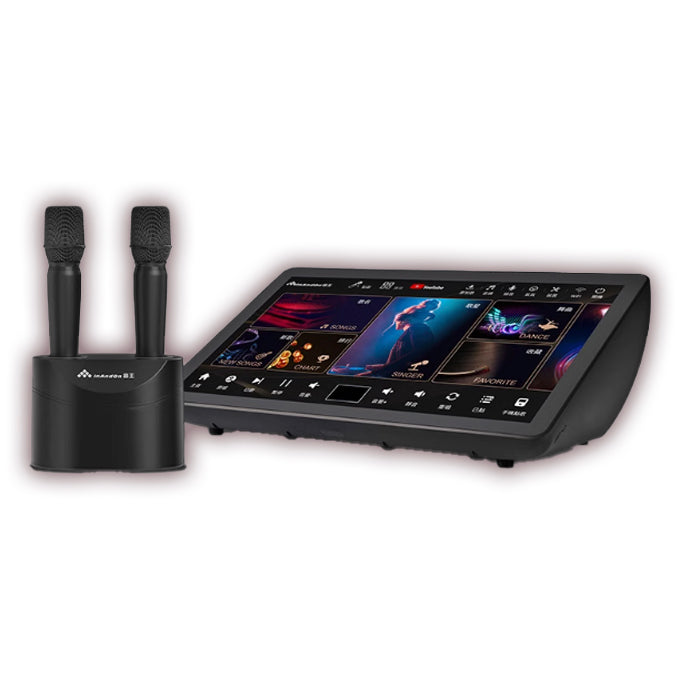 A013-04 InAndon K90MAX 15.6" International Version Home KTV Karaoke System with Two Microphones