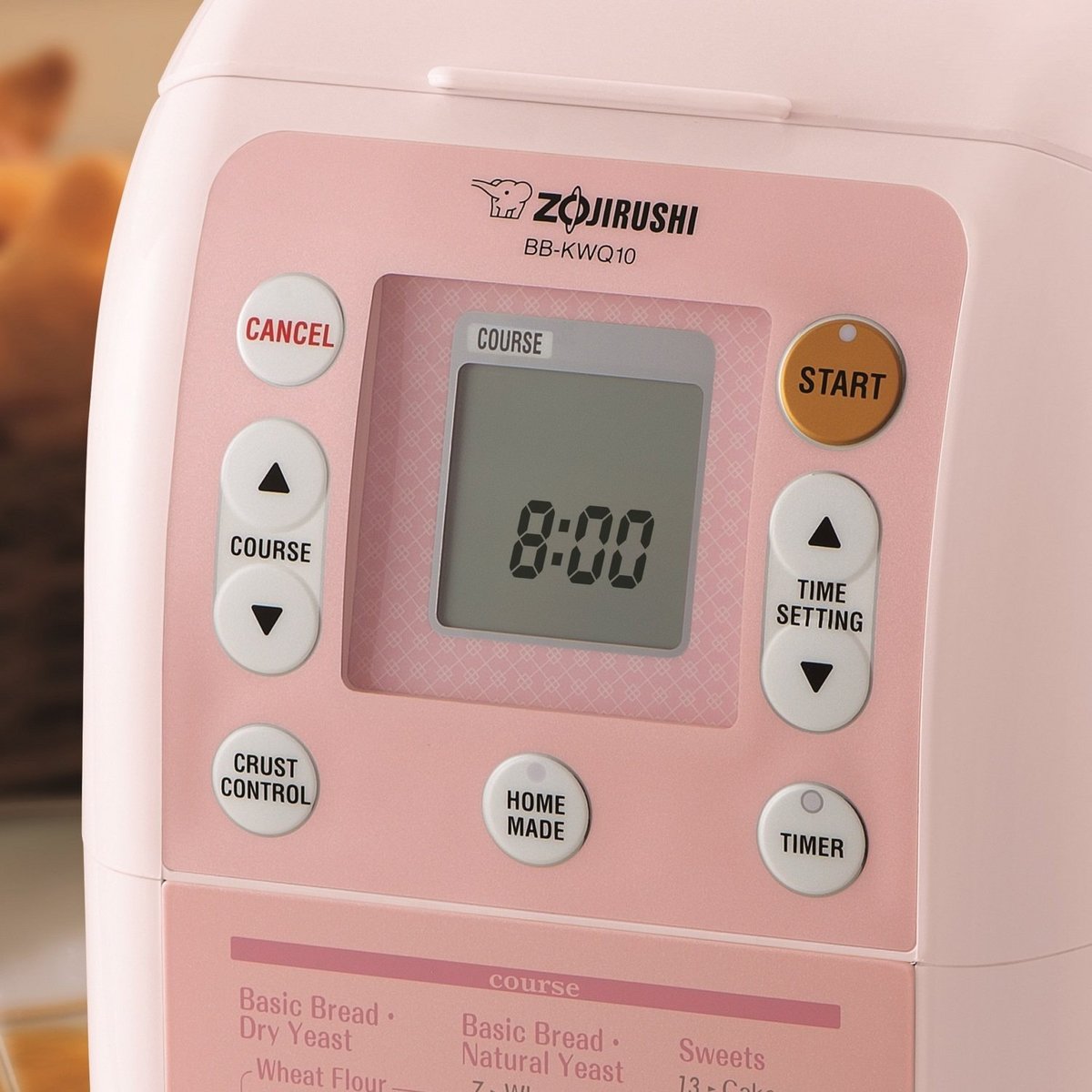 A023-02 Zojirushi BB-KWQ10-PL 1lb Home Bakery Breadmaker 220V